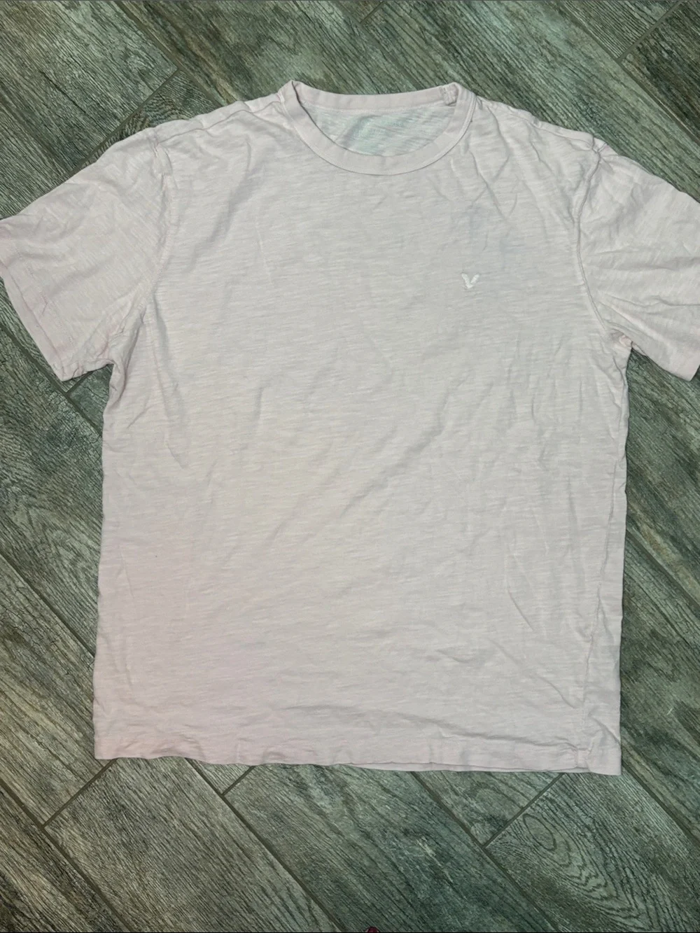 American Eagle Outfitters Pale Pink Crewneck Short Sleeve Tee